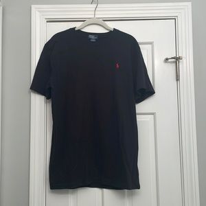 Black Polo Tee with Red Polo